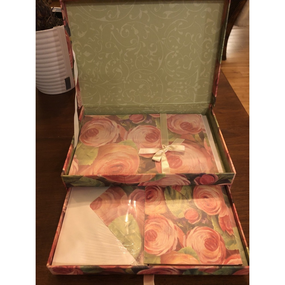 Flora Bella Stationary Box W/16 Writing Paper W/env, 15 Notecards W/envelopes